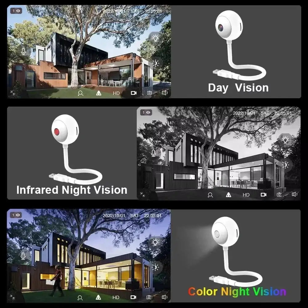 Overscam 5MP Mini WiFi Camera - AI Auto - Tracking Indoor Outdoor Surveillance - stepyours.com