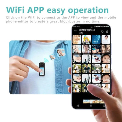 Amorus Mini 2.7K Action Camera Pocket Sized Adventure Recorder - stepyours.com