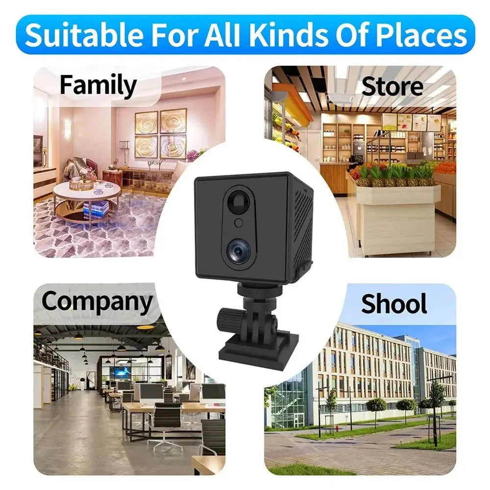 5MP Mini Camera 4G IP CCTV Two Way Audio 3000mAh Battery 64GB Night Vision - stepyours.com