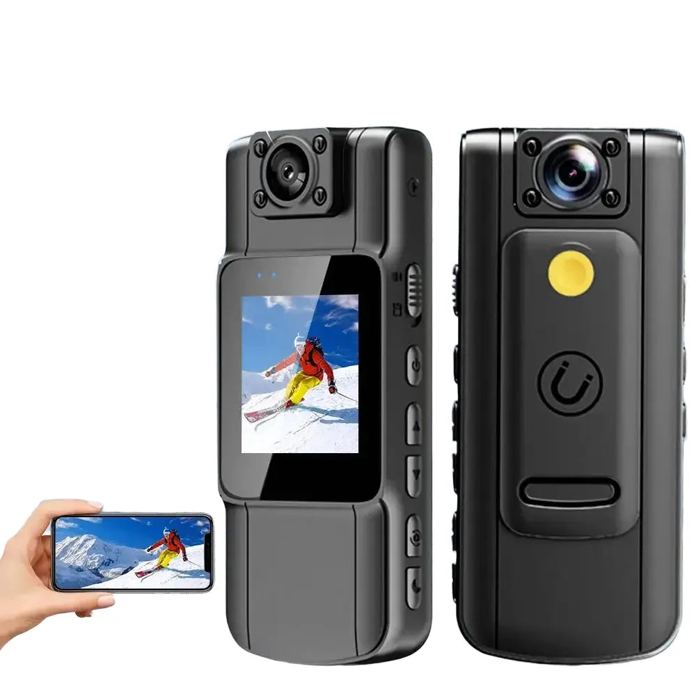 4K 1080P HD Wifi Mini Camera Handheld Back Clip Law Enforcement IR Night Vision Smart Portable Camera Car Recorder