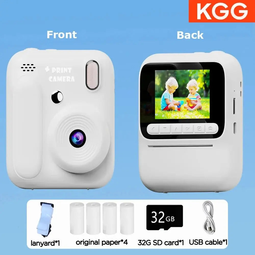 Color Printing Thermal Print Kids Instant Camera 32GB 1080P Digital Gift - stepyours.com