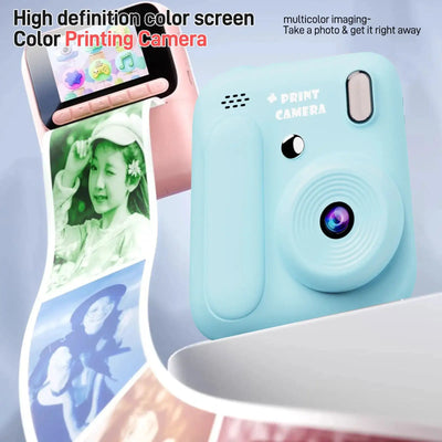 Color Printing Thermal Print Kids Instant Camera 32GB 1080P Digital Gift - stepyours.com