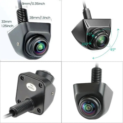 GreenYi 170 Degree AHD Car Rear View Camera Mini Fisheye 360 Degree Night Vision - stepyours.com