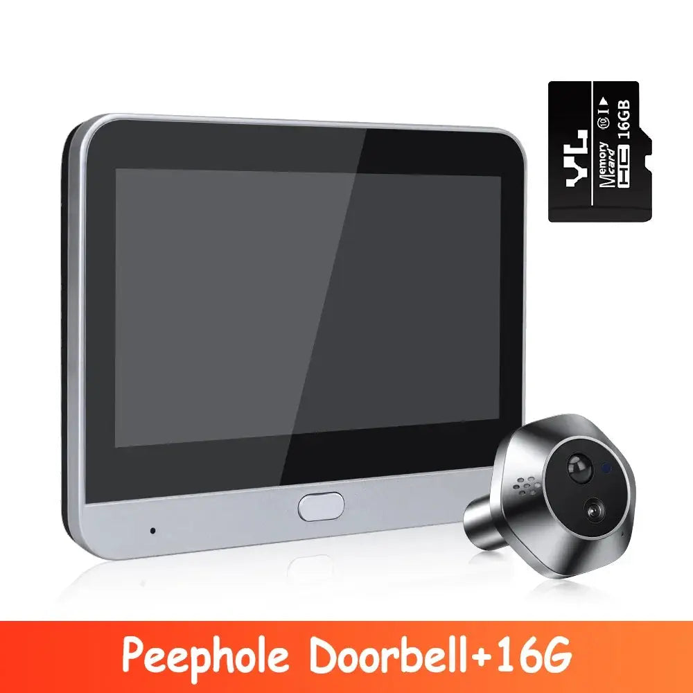 WSDCAM Mini Camera Two Way Talk Audio Doorbell Tuya Wifi Smart Video Peephole PIR Motion Detection APP Remote View by stepyours.com