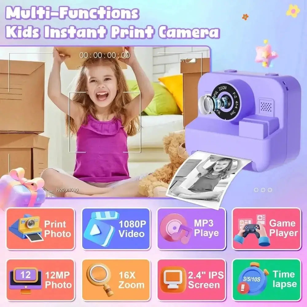IAURA Educational Kids Camera 1080P Mini Video Camera With 32GB Card - stepyours.com