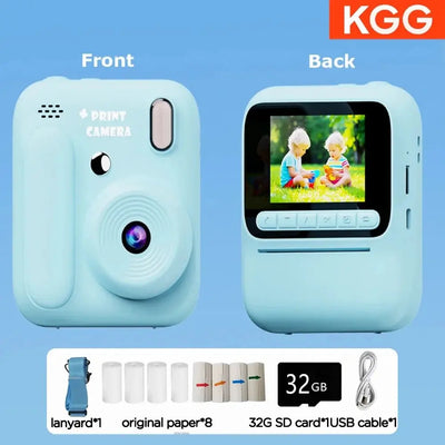Color Printing Thermal Print Kids Instant Camera 32GB 1080P Digital Gift - stepyours.com