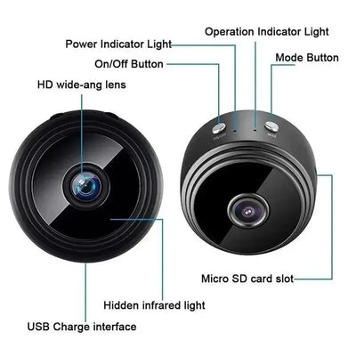 A9 Mini Camera - WiFi Wireless Security For Remote Home Monitoring Hooks - stepyours.com