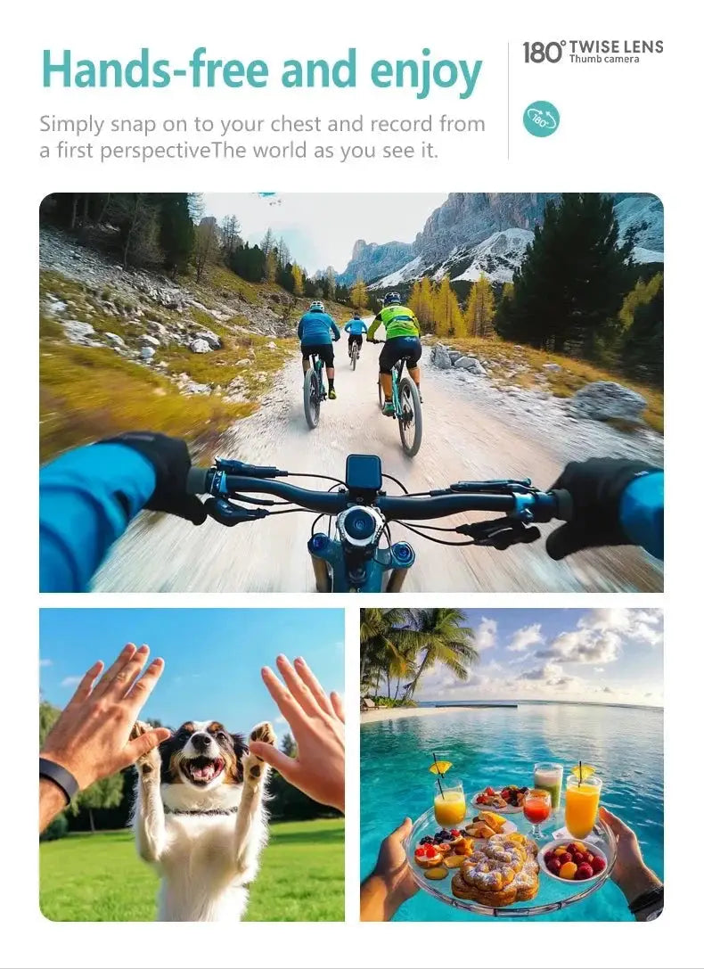 Amorus Mini 2.7K Action Camera Pocket Sized Adventure Recorder - stepyours.com
