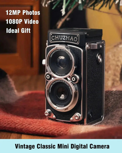 CHUZHAO Vintage Mini Digital Camera Autofocus 12MP 1080P FHD Vlogging Portable - stepyours.com