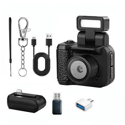 1080P Y4000 HD Mini Keychain Camera With Screen Portable Retro kids Cam Ultra Compact Pocket DV Video Recorder With Flash Lamp