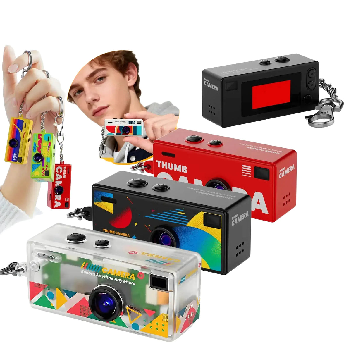 G6 Thumb Keychain Camera 0.96inch Mini Camera Retro Support Memory Card 1080P Very Small Camcorder Video Recorder with Flash New