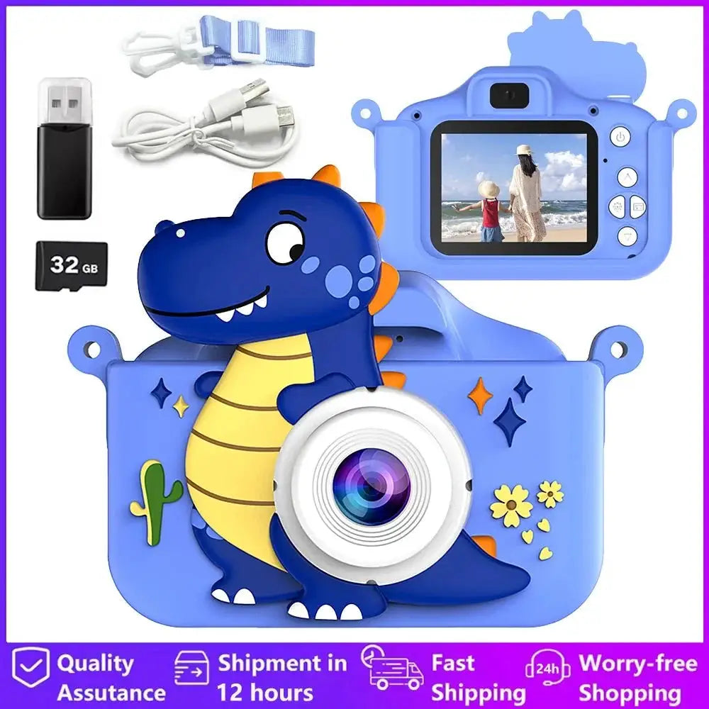 Mini Kids Camera Cute Digital Children Camera 32GB Card 1080p HD Educational Toy - stepyours.com