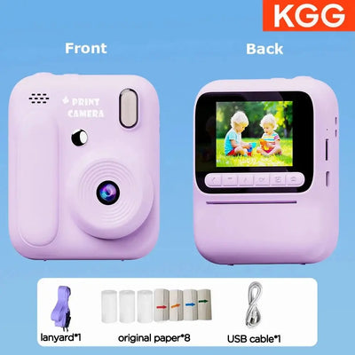 Color Printing Thermal Print Kids Instant Camera 32GB 1080P Digital Gift - stepyours.com