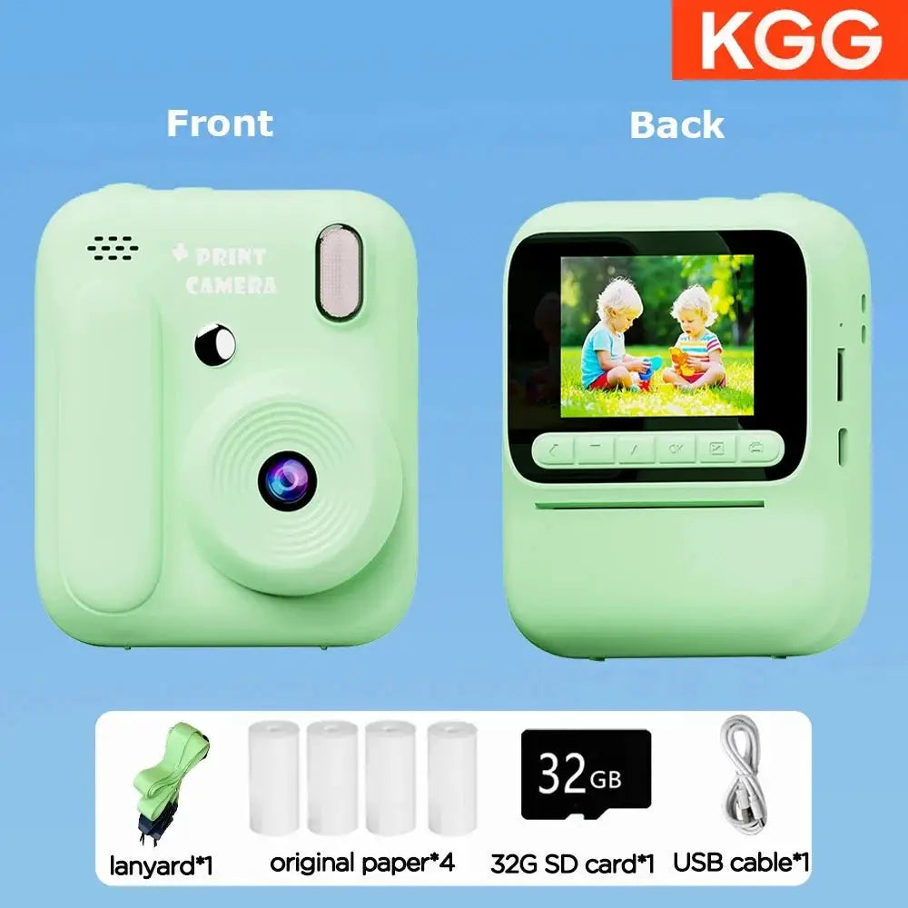 Color Printing Thermal Print Kids Instant Camera 32GB 1080P Digital Gift - stepyours.com