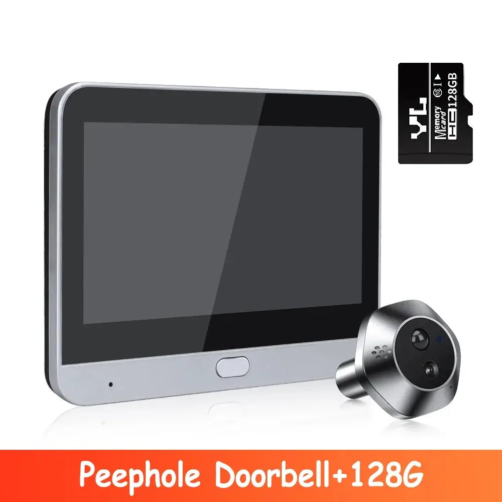 WSDCAM Mini Camera Two Way Talk Audio Doorbell Tuya Wifi Smart Video Peephole PIR Motion Detection APP Remote View by stepyours.com