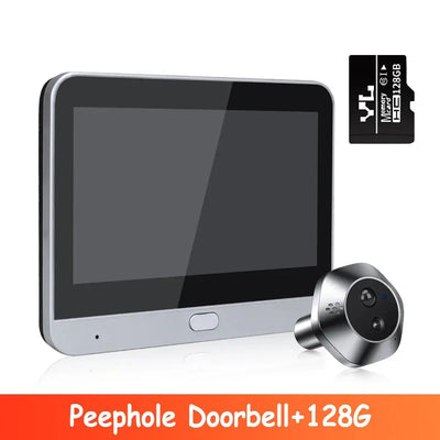 WSDCAM Mini Camera Two Way Talk Audio Doorbell Tuya Wifi Smart Video Peephole PIR Motion Detection APP Remote View by stepyours.com