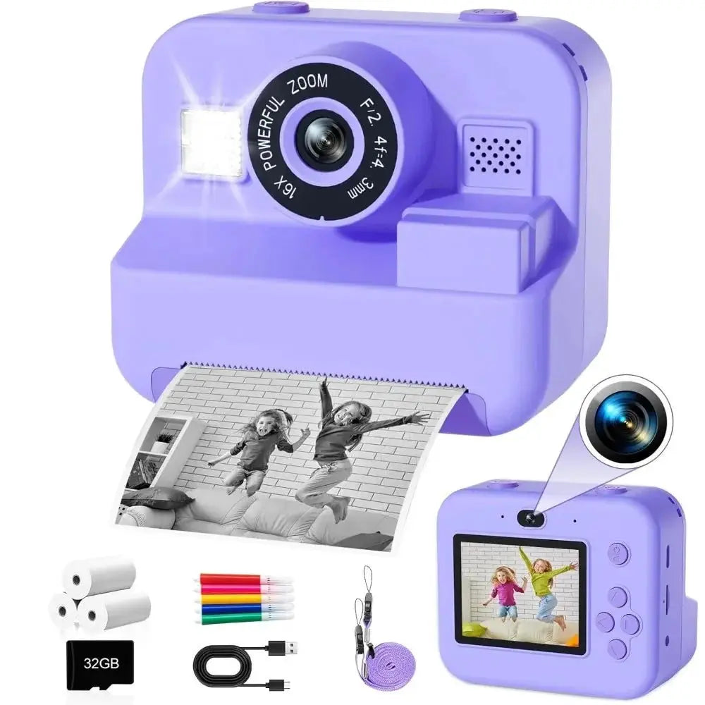 IAURA Educational Kids Camera 1080P Mini Video Camera With 32GB Card - stepyours.com