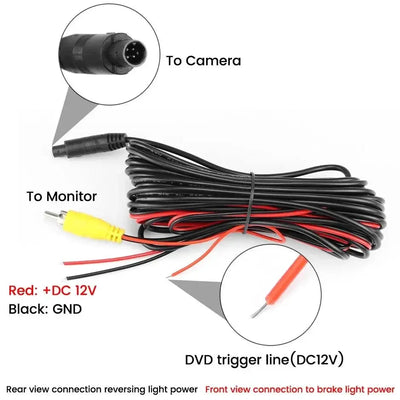GreenYi 170 Degree AHD Car Rear View Camera Mini Fisheye 360 Degree Night Vision - stepyours.com