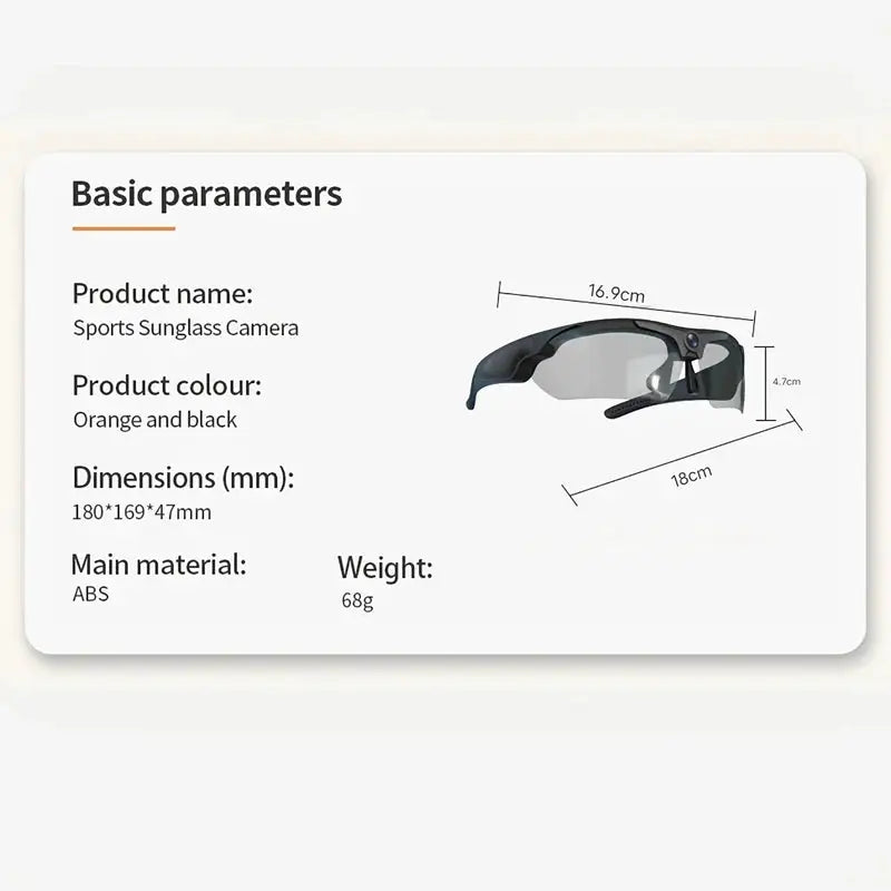 2026 Glasses With 1080p High-definition Mini Camera Smart Glasses Cycling Recorder Outdoor Sports Recording Goggles