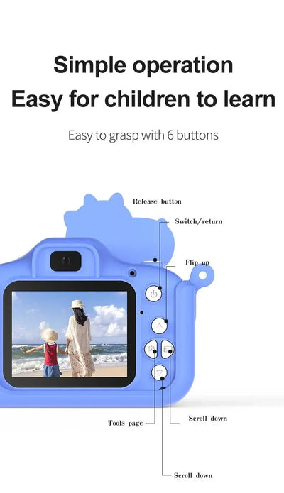 Mini Kids Camera Cute Digital Children Camera 32GB Card 1080p HD Educational Toy - stepyours.com