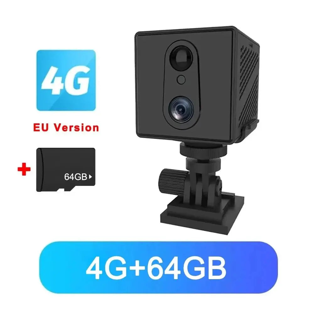 5MP 4G SIM Card Mini Camera - Indoor Night Vision Security Battery Powered Cam - stepyours.com