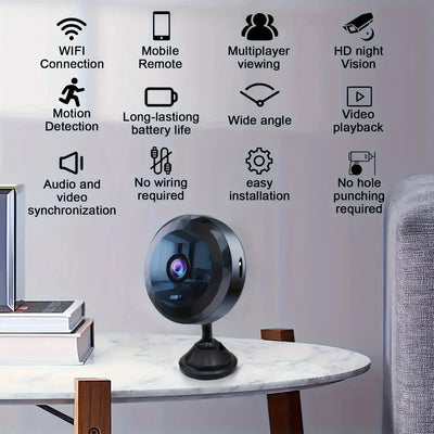 Wireless Mini WiFi Security Camera Night Vision Motion Detection And App Control by stepyours.com