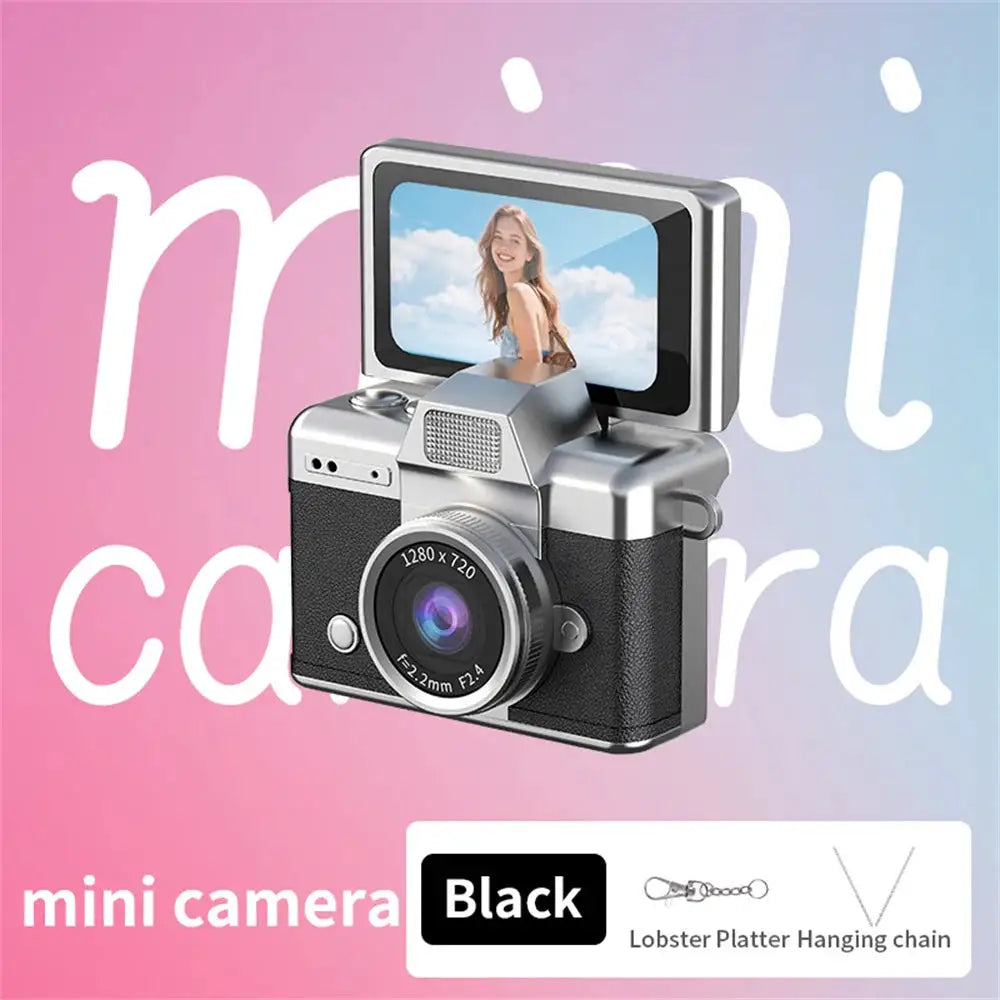1080P Thumb Mini Camera Keychain Digital Camera Retro Camera HD Photo Travel Outdoor With Screen Support Memory Card for Kids