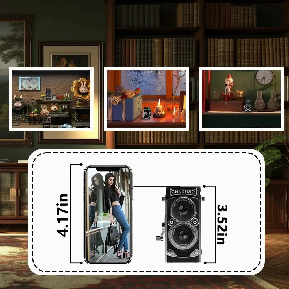 CHUZHAO Vintage Mini Digital Camera Autofocus 12MP 1080P FHD Vlogging Portable - stepyours.com
