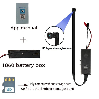 4KFHD, WIFI Miniature Camera, Supports APP Remote Viewing, Motion Detection, Loop Storage, Portable 1080P Small Camera
