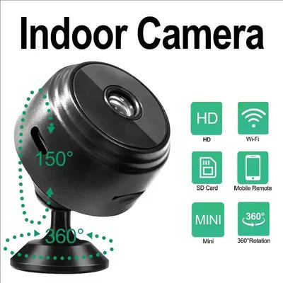 Wireless WiFi Mini 1080P Camera Night Vision Phone Remote View Baby Monitor Pet Nanny Cam Home Office Car Indoor Security