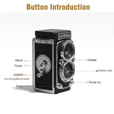 CHUZHAO Vintage Mini Digital Camera Autofocus 12MP 1080P FHD Vlogging Portable - stepyours.com