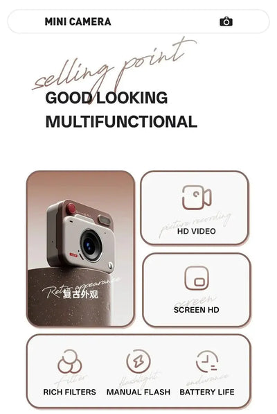 Must Have Retro CCD Mini Digital Camera Keychain With 1.77 Inch HD Video - stepyours.com