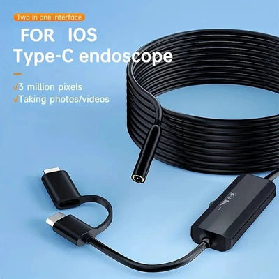 Android IOS 2 In 1 Endoscope Camera - Type C Waterproof Borescope - stepyours.com