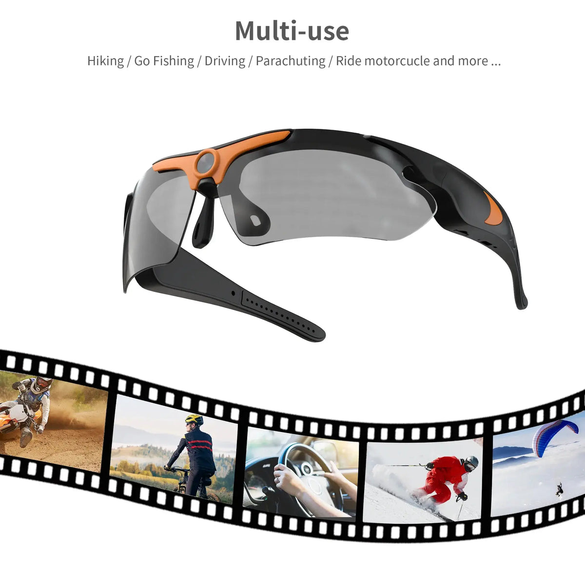 1080P Full HD Mini Camera Sunglasses For Outdoor Sports DVR Wide Angle - stepyours.com