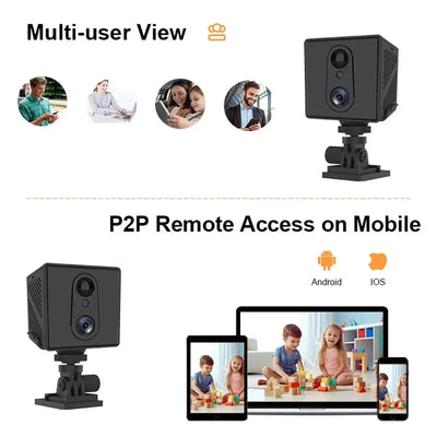 5MP 4G SIM Card Mini Camera - Indoor Night Vision Security Battery Powered Cam - stepyours.com