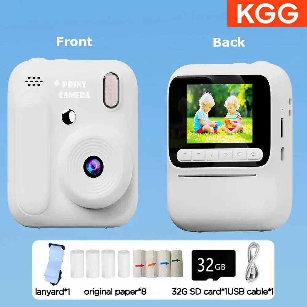 Color Printing Thermal Print Kids Instant Camera 32GB 1080P Digital Gift - stepyours.com