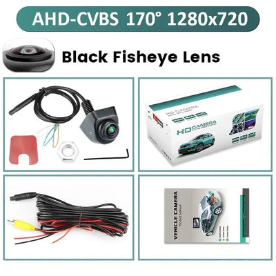 GreenYi 170 Degree AHD Car Rear View Camera Mini Fisheye 360 Degree Night Vision - stepyours.com