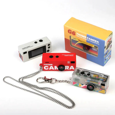 G6 Retro Mini Keychain Thumb Camera 1080P HD Recorder Built-in Flash Auto Focus 130° Wide Angle Lens LCD Screen Portable Camera
