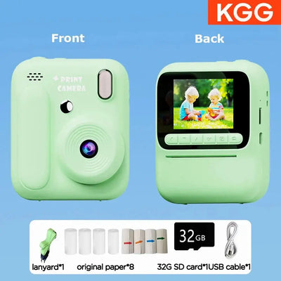 Color Printing Thermal Print Kids Instant Camera 32GB 1080P Digital Gift - stepyours.com