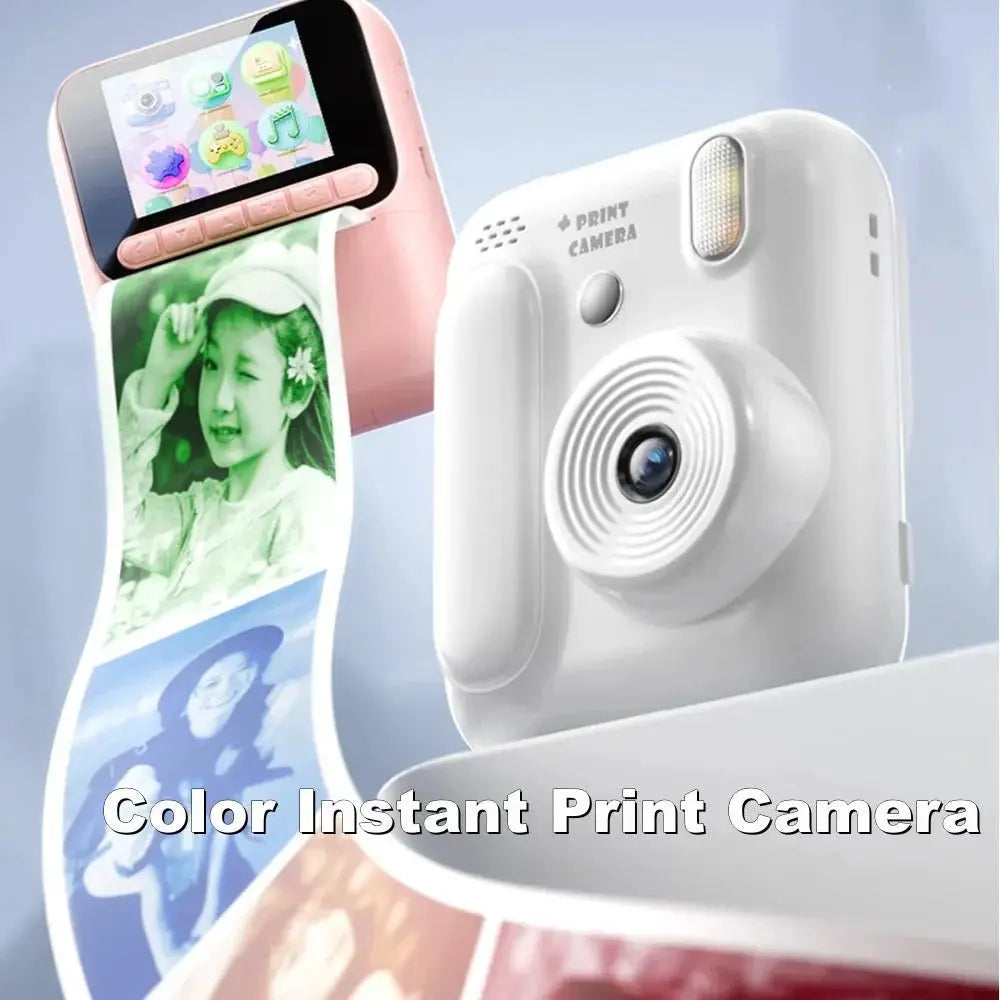 Color Printing Thermal Print Kids Instant Camera 32GB 1080P Digital Gift - stepyours.com