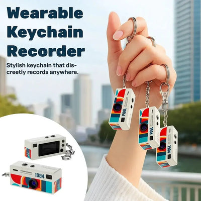 Chegit Thumb Keychain Camera 0.96Inch Mini 1080P Video Recorder Grab Moments