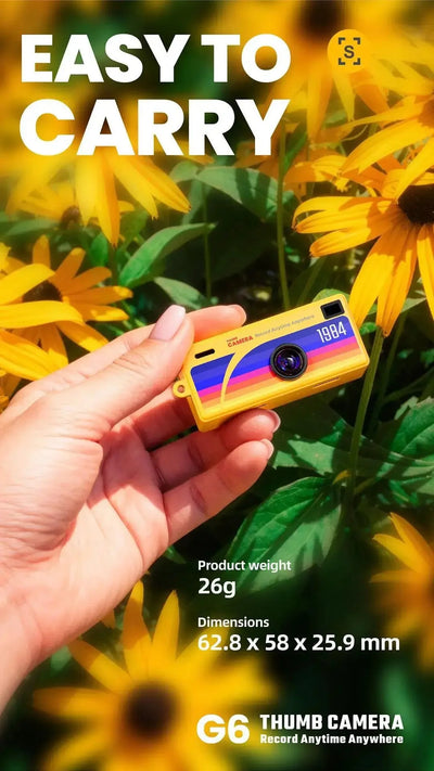 Chegit Thumb Keychain Camera 0.96Inch Mini 1080P Video Recorder Grab Moments