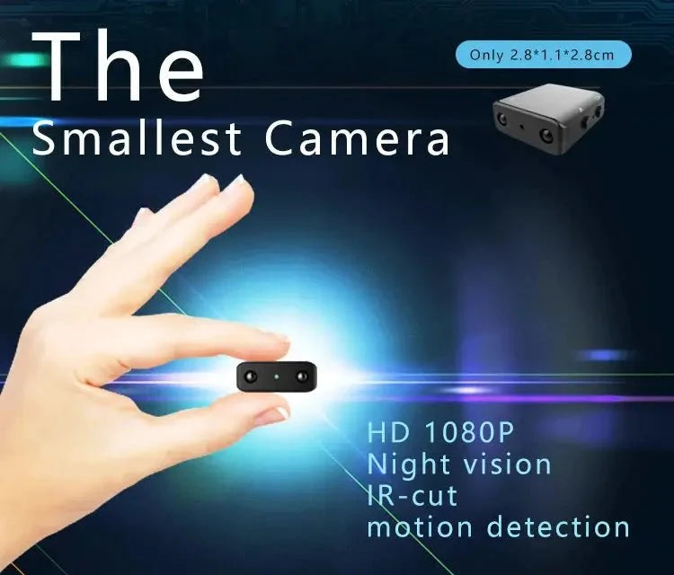 Covert Mini Camera Full HD 1080P No WiFi Night Vision For Home Surveillance
