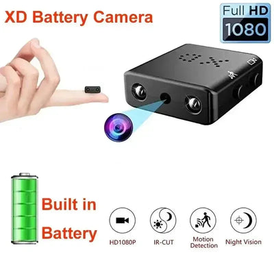 Covert Mini Camera Full HD 1080P No WiFi Night Vision For Home Surveillance