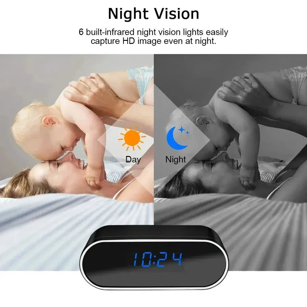 Discreet Full HD 1080P Clock Camera With WiFi IR Night Vision DVR