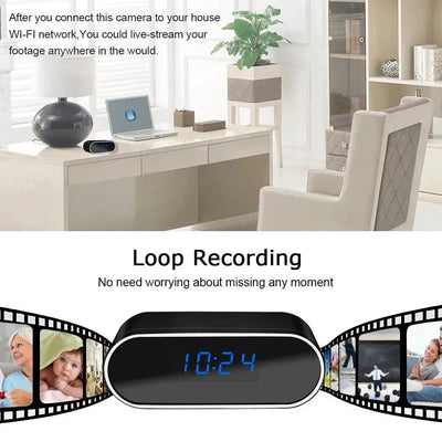 Discreet Full HD 1080P Clock Camera With WiFi IR Night Vision DVR