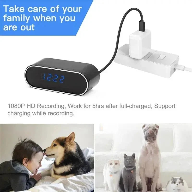 Discreet Full HD 1080P Clock Camera With WiFi IR Night Vision DVR