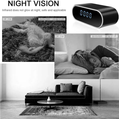 Discreet Full HD 1080P Clock Camera With WiFi IR Night Vision DVR