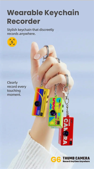 G6 Retro Mini Keychain Camera 1080P HD Recorder 130 Degree Ultra Wide Angle