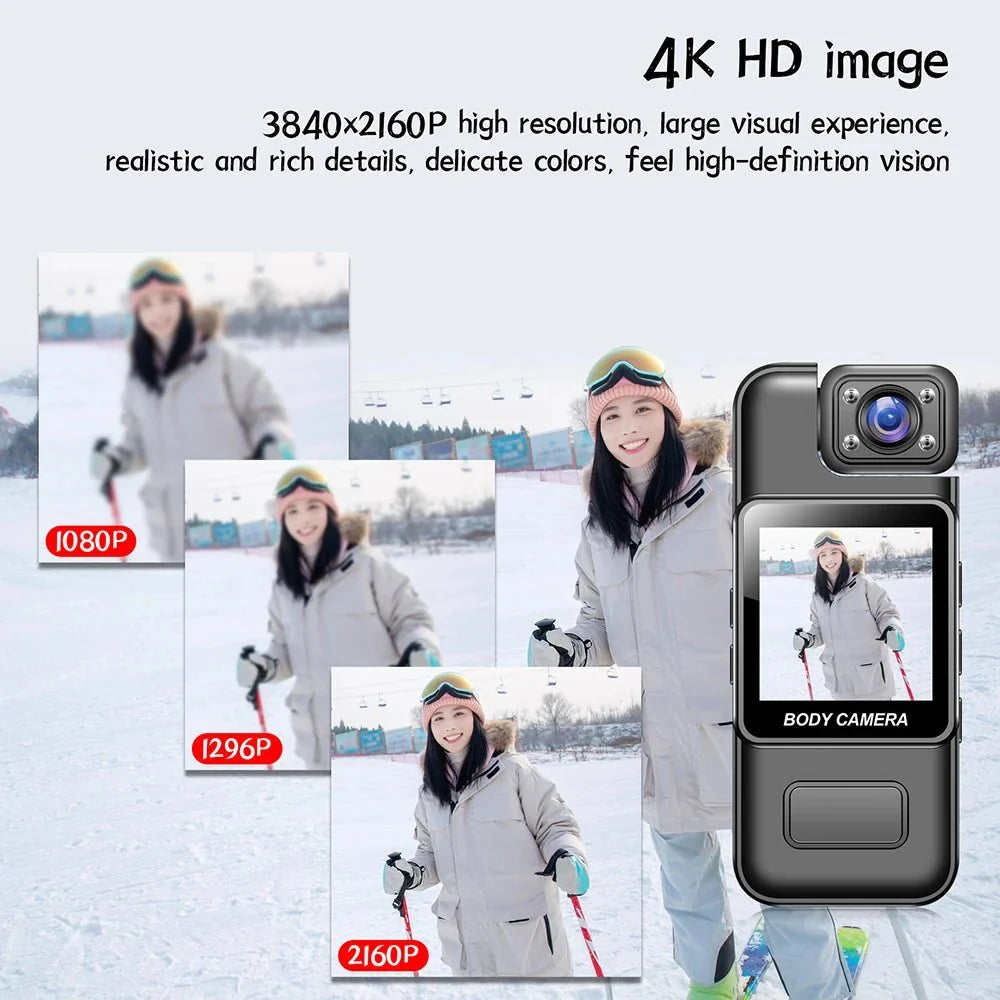 GuardPro Ultra HD 4K WiFi Mini Camera BodyCam Infrared Night Vision - Real Time
